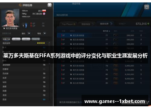 莱万多夫斯基在FIFA系列游戏中的评分变化与职业生涯发展分析